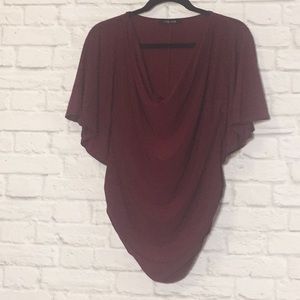 Burgundy pull over top
